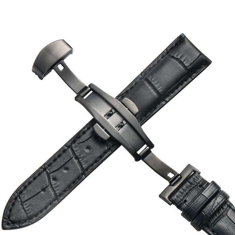 Cinturino in pelle con fibbia a farfalla per Galaxy Watch