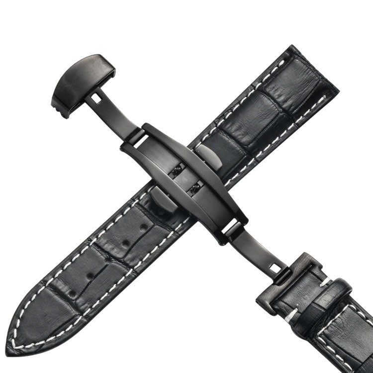 Cinturino in pelle con fibbia a farfalla per Galaxy Watch