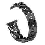Cinturino ricambio denim con diamanti 22mm per Garmin Vivoactive