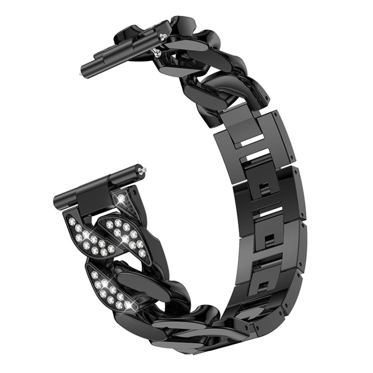 Cinturino ricambio denim con diamanti 22mm per Garmin Vivoactive
