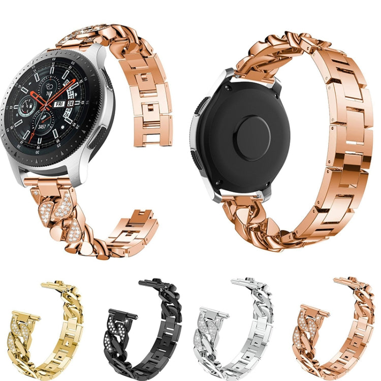 Cinturino ricambio denim con diamanti 22mm per Garmin Vivoactive