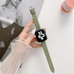 Cinturino in pelle a scacchi per Apple Watch compatibile