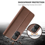 Custodia portafoglio in pelle per Xiaomi Redmi 10