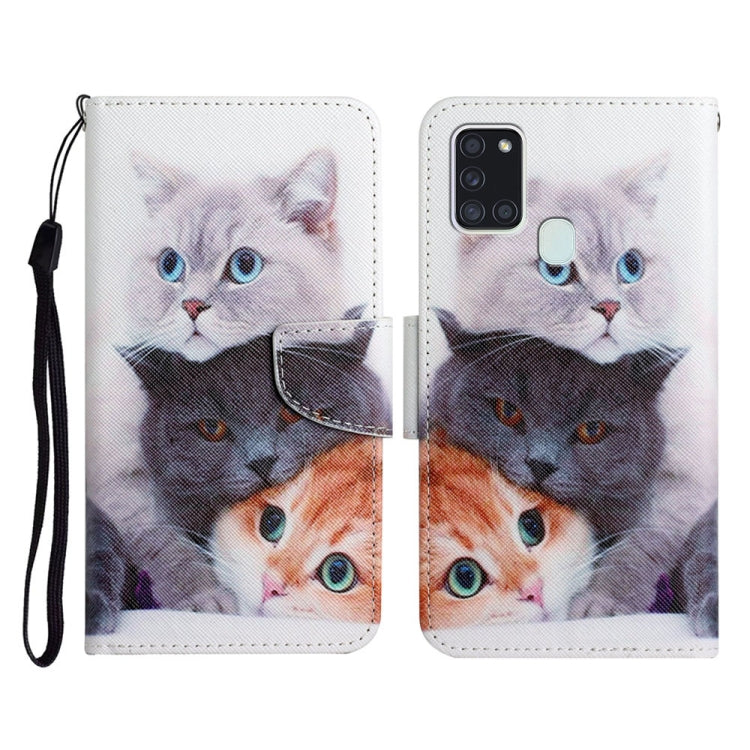 Custodia portafoglio in pelle per Samsung Galaxy A21s