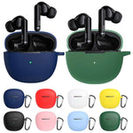 Custodia protettiva in silicone per auricolari QCY HT03 con gancio