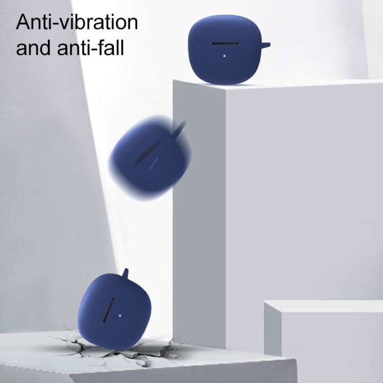 Custodia protettiva in silicone per auricolari QCY HT03 con gancio