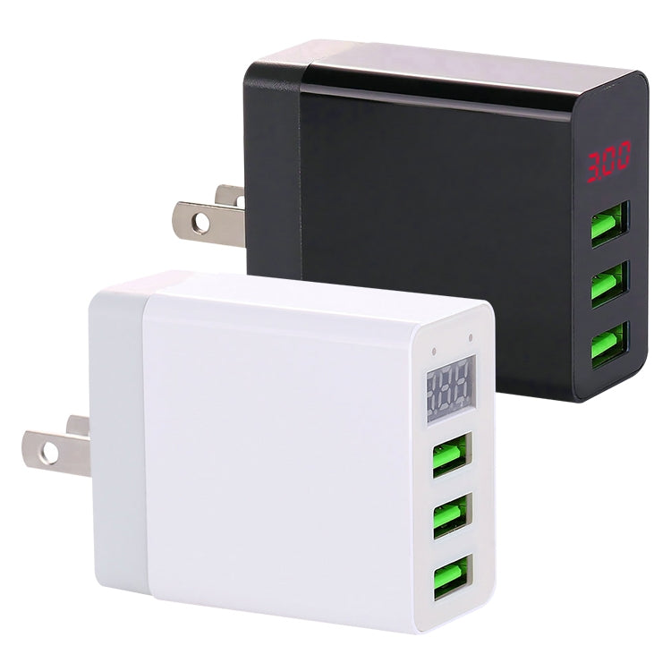 Caricatore da viaggio 3 porte USB con display digitale LED