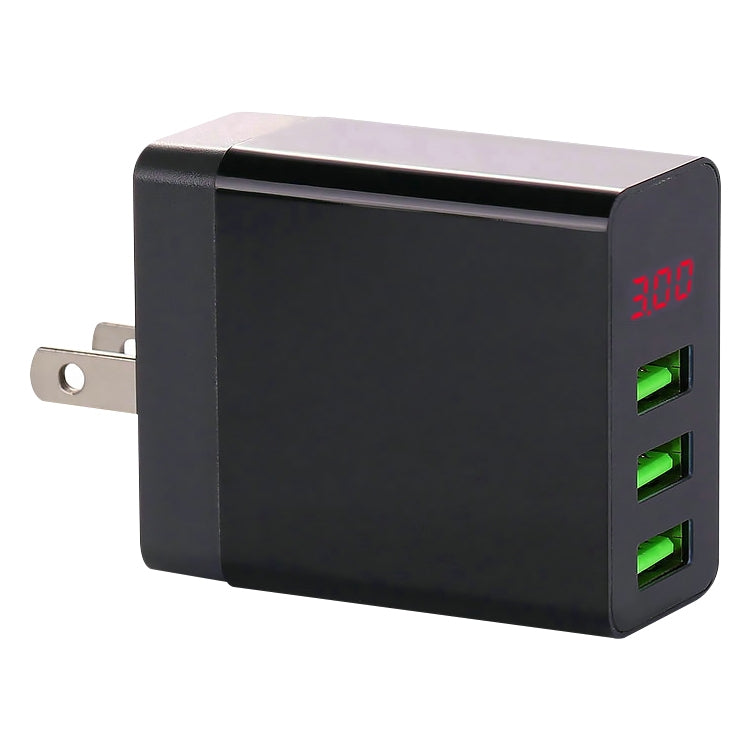 Caricatore da viaggio 3 porte USB con display digitale LED