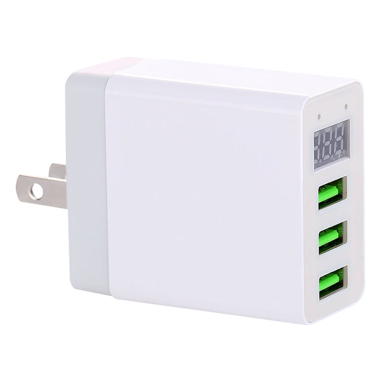 Caricatore da viaggio 3 porte USB con display digitale LED