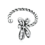 Orecchini donna libellula in argento 925 con zircone