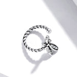 Orecchini donna libellula in argento 925 con zircone