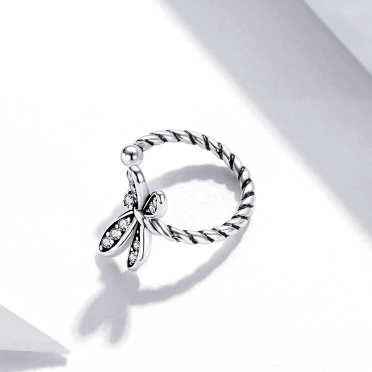 Orecchini donna libellula in argento 925 con zircone