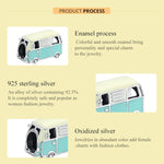 Perline mini bus in argento sterling S925 per gioielli