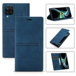 Custodia portafoglio in pelle PU con ventosa per Galaxy A12