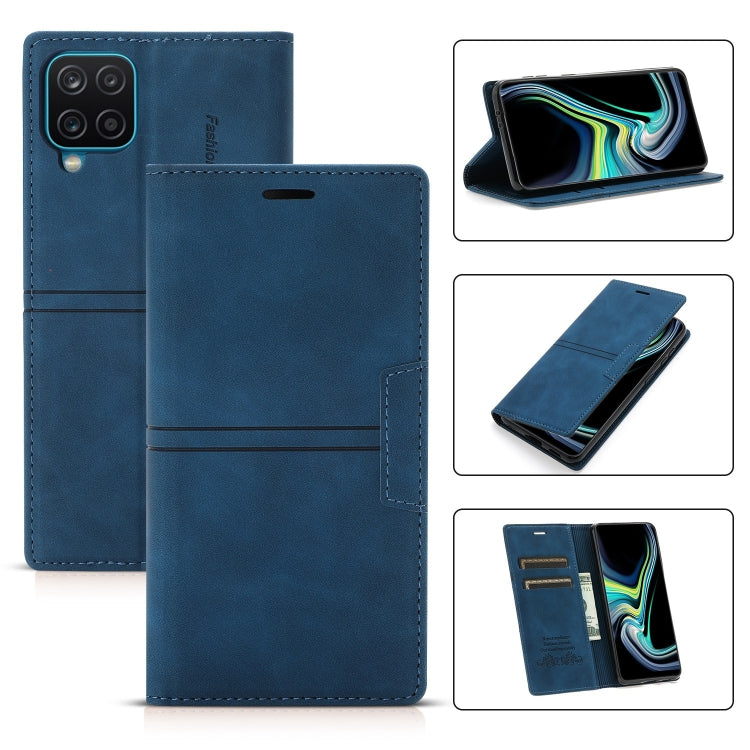 Custodia portafoglio in pelle PU con ventosa per Galaxy A12