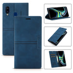 Custodia portafoglio in pelle PU con ventosa per Galaxy A12