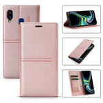 Custodia portafoglio in pelle PU con ventosa per Galaxy A12