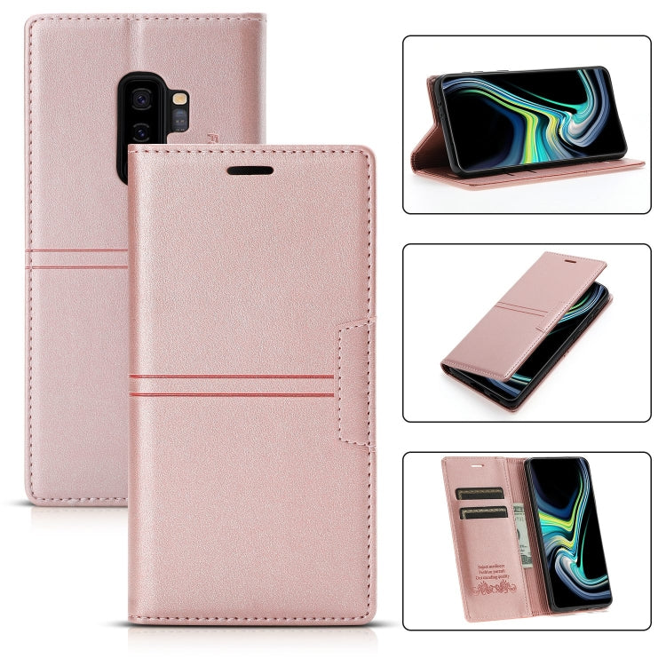 Custodia portafoglio in pelle PU con ventosa per Galaxy S9+