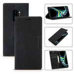 Custodia portafoglio in pelle PU con ventosa per Galaxy S9+
