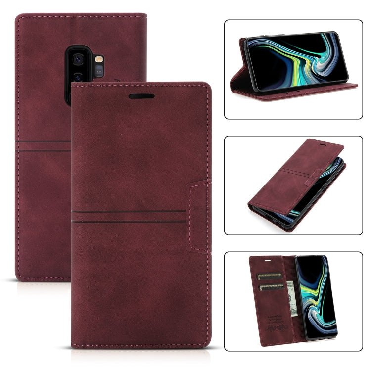 Custodia portafoglio in pelle PU con ventosa per Galaxy S9+