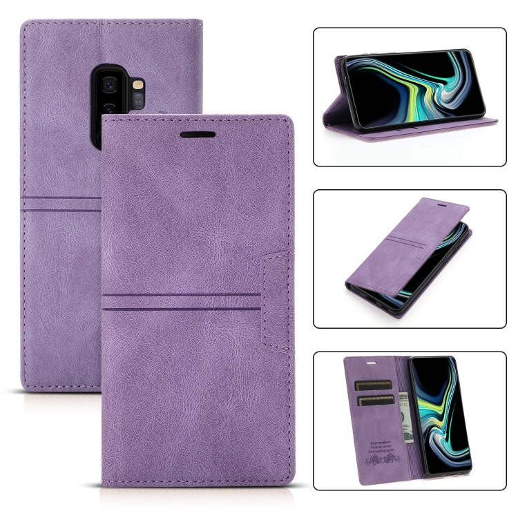 Custodia portafoglio in pelle PU con ventosa per Galaxy S9+
