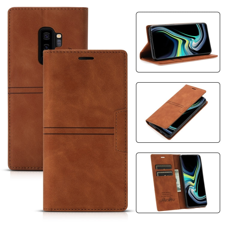 Custodia portafoglio in pelle PU con ventosa per Galaxy S9+