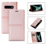 Custodia portafoglio in pelle PU con ventosa per Galaxy S9+