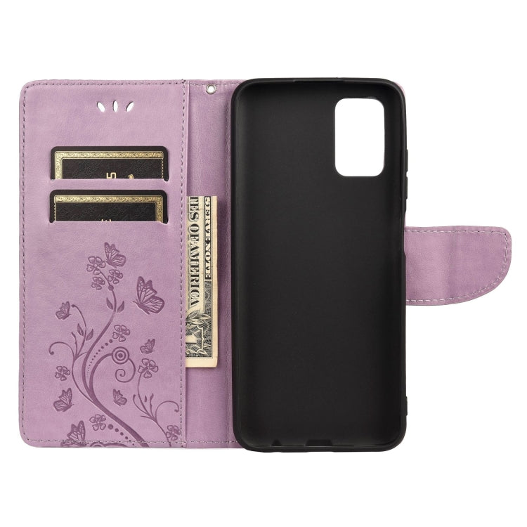 Custodia portafoglio in pelle con farfalle per Samsung Galaxy A03