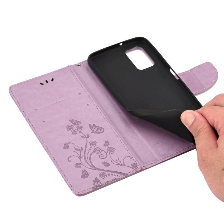 Custodia portafoglio in pelle con farfalle per Samsung Galaxy A03