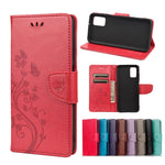 Custodia portafoglio in pelle con farfalle per Samsung Galaxy A03