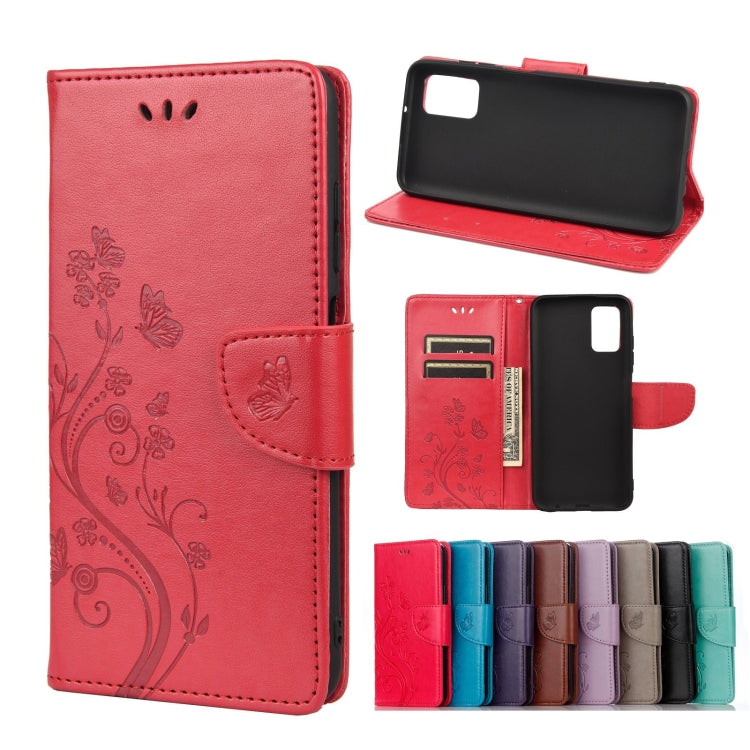 Custodia portafoglio in pelle con farfalle per Samsung Galaxy A03