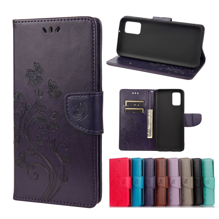 Custodia portafoglio in pelle con farfalle per Samsung Galaxy A03