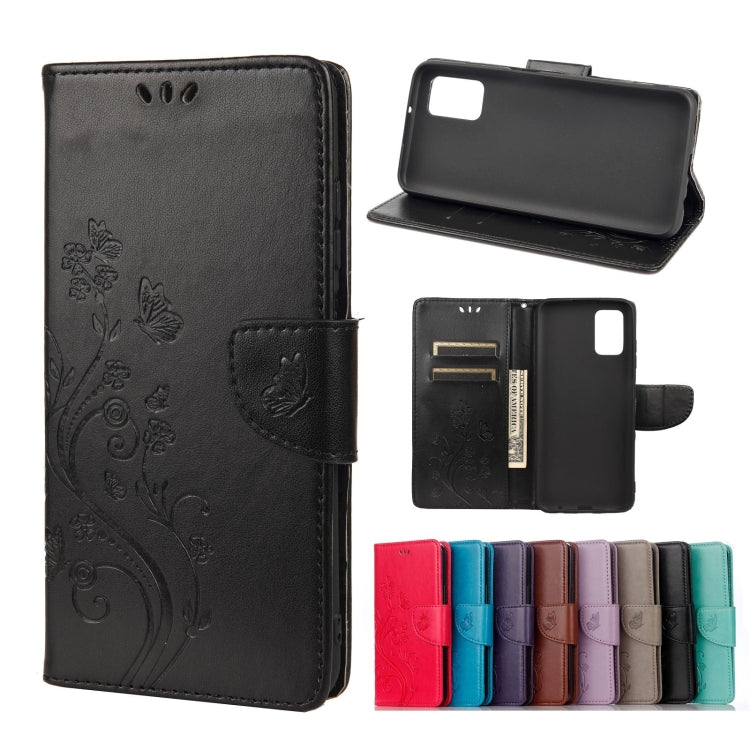 Custodia portafoglio in pelle con farfalle per Samsung Galaxy A03