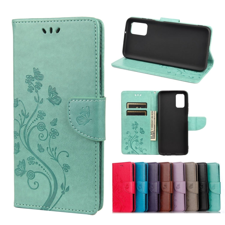 Custodia portafoglio in pelle con farfalle per Samsung Galaxy A03