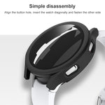 Custodia protettiva PC con vetro temperato per Galaxy Watch4 44mm