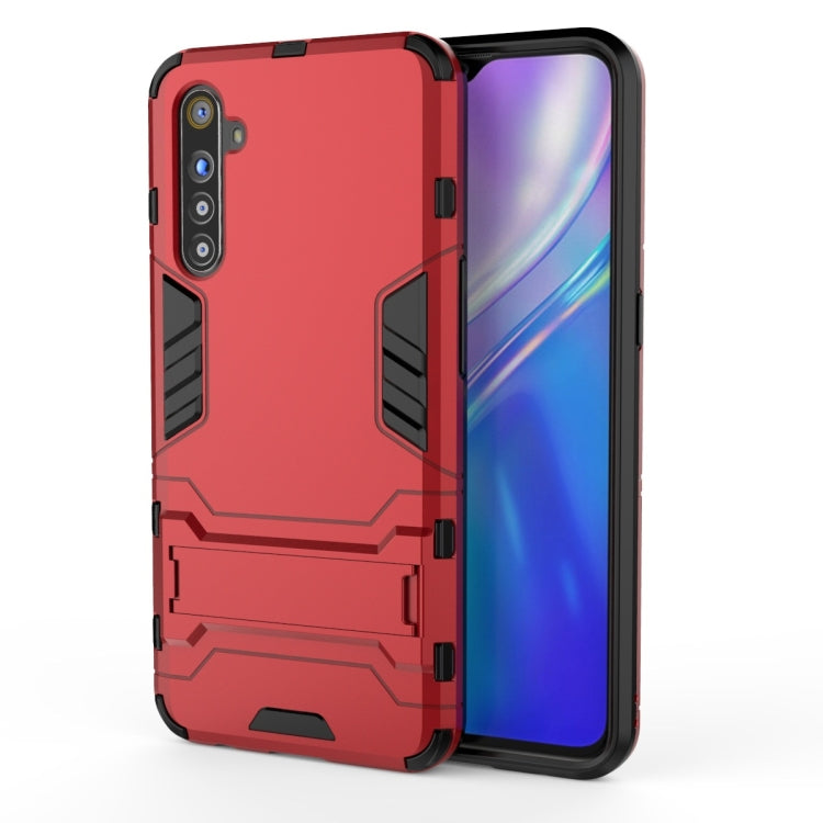 Custodia protettiva antiurto per OPPO Realme XT & K5 con supporto rosso