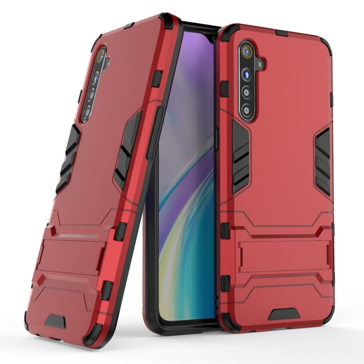 Custodia protettiva antiurto per OPPO Realme XT & K5 con supporto rosso