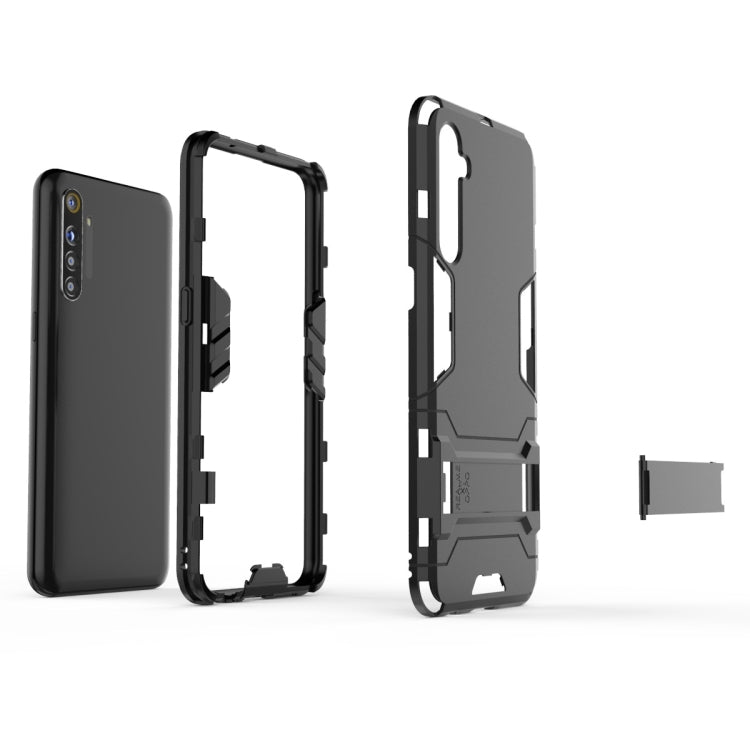 Custodia protettiva antiurto per OPPO Realme XT & K5 con supporto rosso