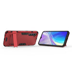 Custodia protettiva antiurto per OPPO Realme XT & K5 con supporto rosso