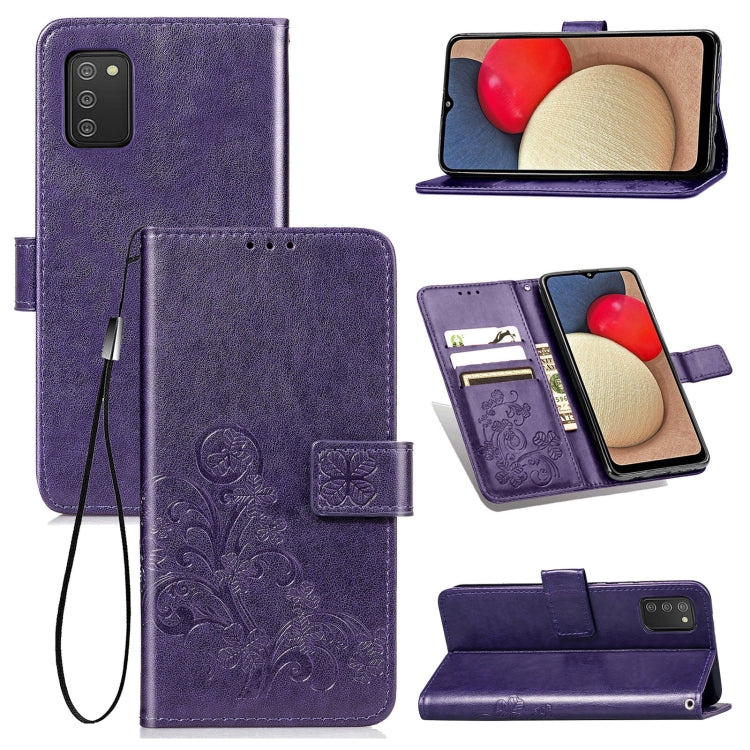 Custodia portafoglio in pelle goffrata per Samsung Galaxy A03s