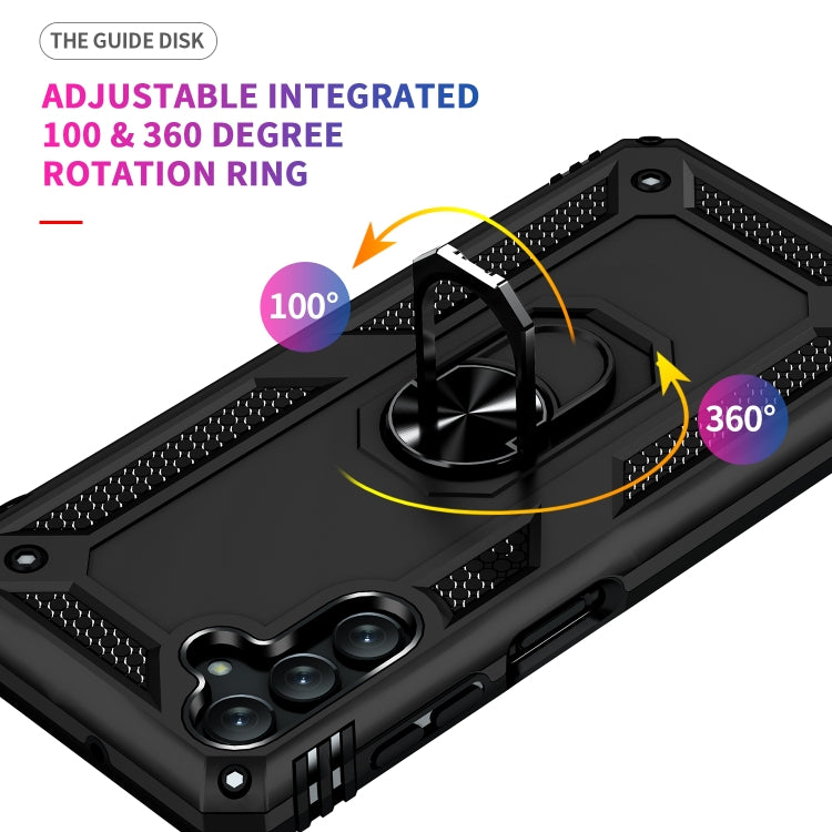 Custodia protettiva TPU e PC con supporto girevole per Galaxy A13