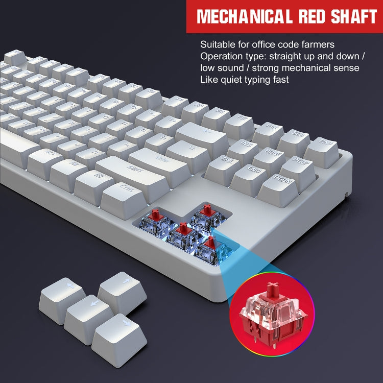 Tastiera meccanica HXSJ L600 87 tasti USB-C retroilluminata