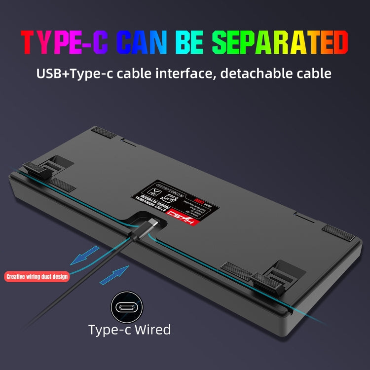 Tastiera meccanica HXSJ L600 87 tasti USB-C retroilluminata