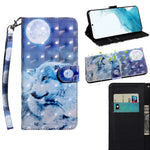 Custodia portafoglio in pelle con supporto per Samsung Galaxy S22