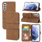 Custodia portafoglio in pelle PU con fibbia magnetica per Samsung