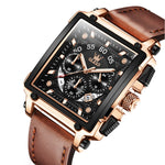 Orologio cronografo Olevs 9919 quadrante quadrato uomo