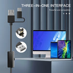Endoscopio digitale industriale 3 in 1 USB-C Micro USB
