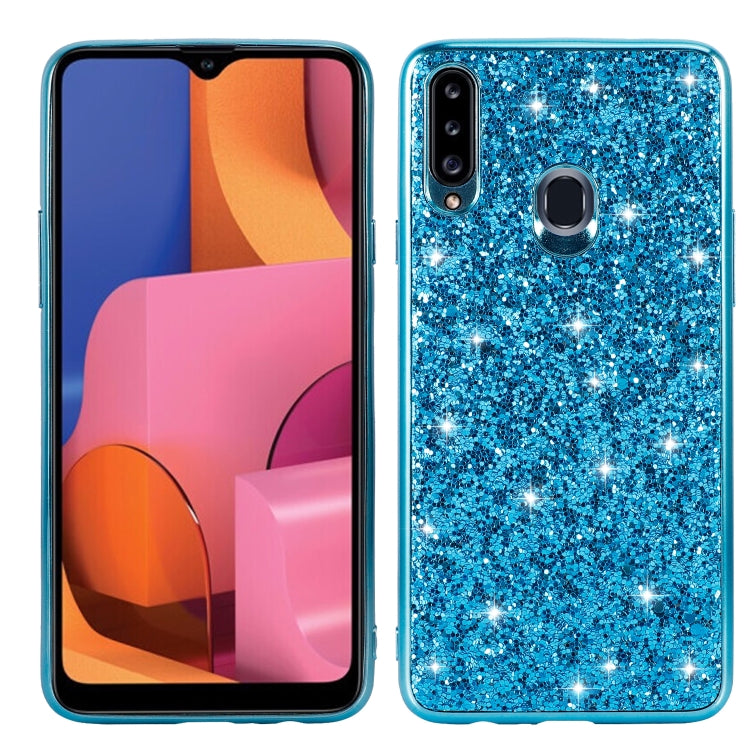 Custodia TPU glitterata per Samsung Galaxy A20s