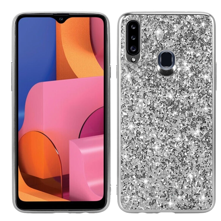 Custodia TPU glitterata per Samsung Galaxy A20s
