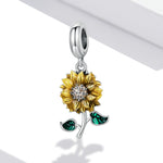 Ciondolo girasole in argento sterling 925 per gioielli fai da te